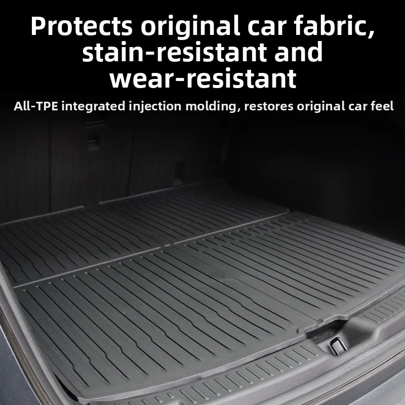 For Tesla  New Model Y Juniper TPE Rear Trunk Mat Waterproof Protective Trunk Mats Upper layer of trunk cushion car Accessories