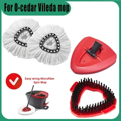 Spin Mop Pads para Vileda O-Cedro, Easy Wring Sistema 1 Tanque, Cabeças De Substituição, Recargas De Esfregão, Cabeça De Esfregão De Microfibra, Ferramentas De Limpeza Doméstica