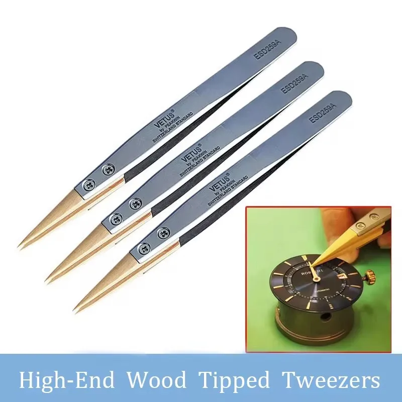 

Boxwood Tip Tweezer High-End Wood Tipped Tweezers Precision Anti-Magnetic Tweezers Pointed Does Not Hurt Watch Parts