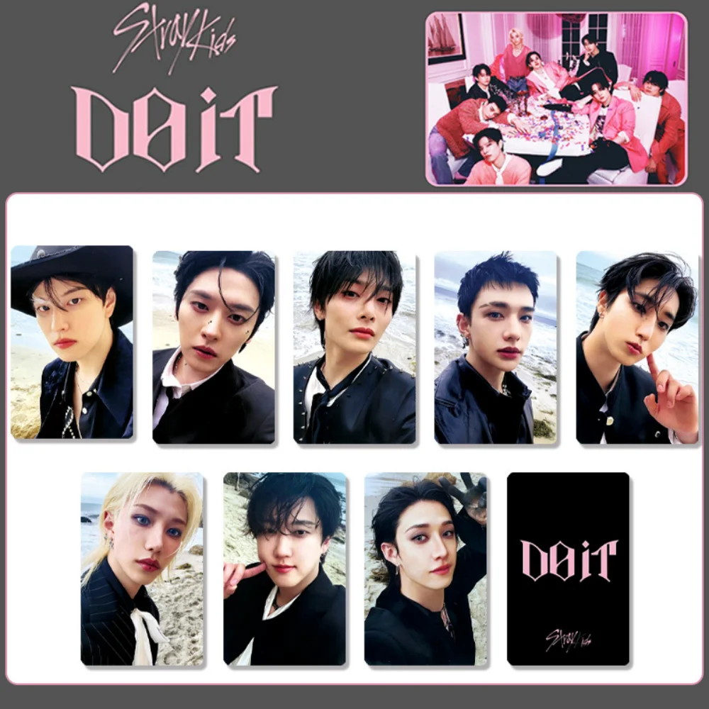 Kpop 8 pièces nouveau StrayKids DO IT Bang Chan coréen vague SK album petite carte de voeux photo LOMO carte cadeau