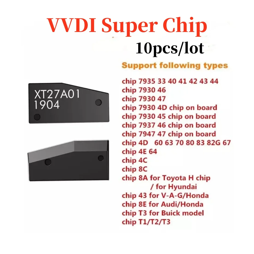 Оригинальный чип VVDI XT27 Super Chip XT27A01 XT27A для транспондера ID46/40/43/4D/8C/T3/47/8A для ключей VVDI2 VVDI Mini Tool, 5/10 шт.