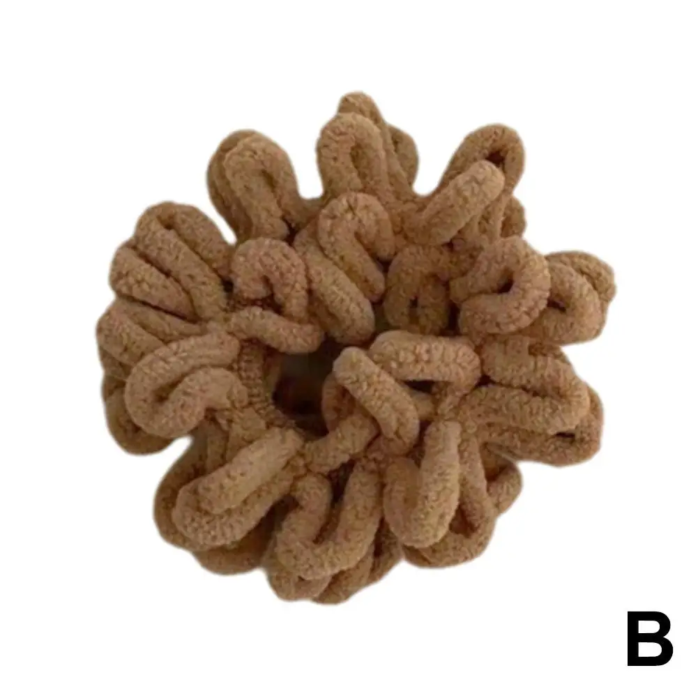 Женские элегантные однотонные плюшевые мягкие эластичные ленты для волос, резиновый хвост, резинка для волос, держатель, резинка для волос, аксессуары Flu I5L1