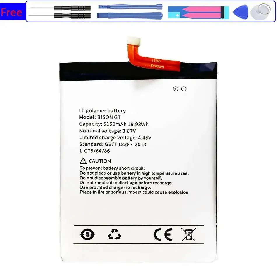 

5000mAh Battery for UMI Umidigi BISON/For UMI UMIDIGI BISON GT 6.67 Inch High Quality Battery