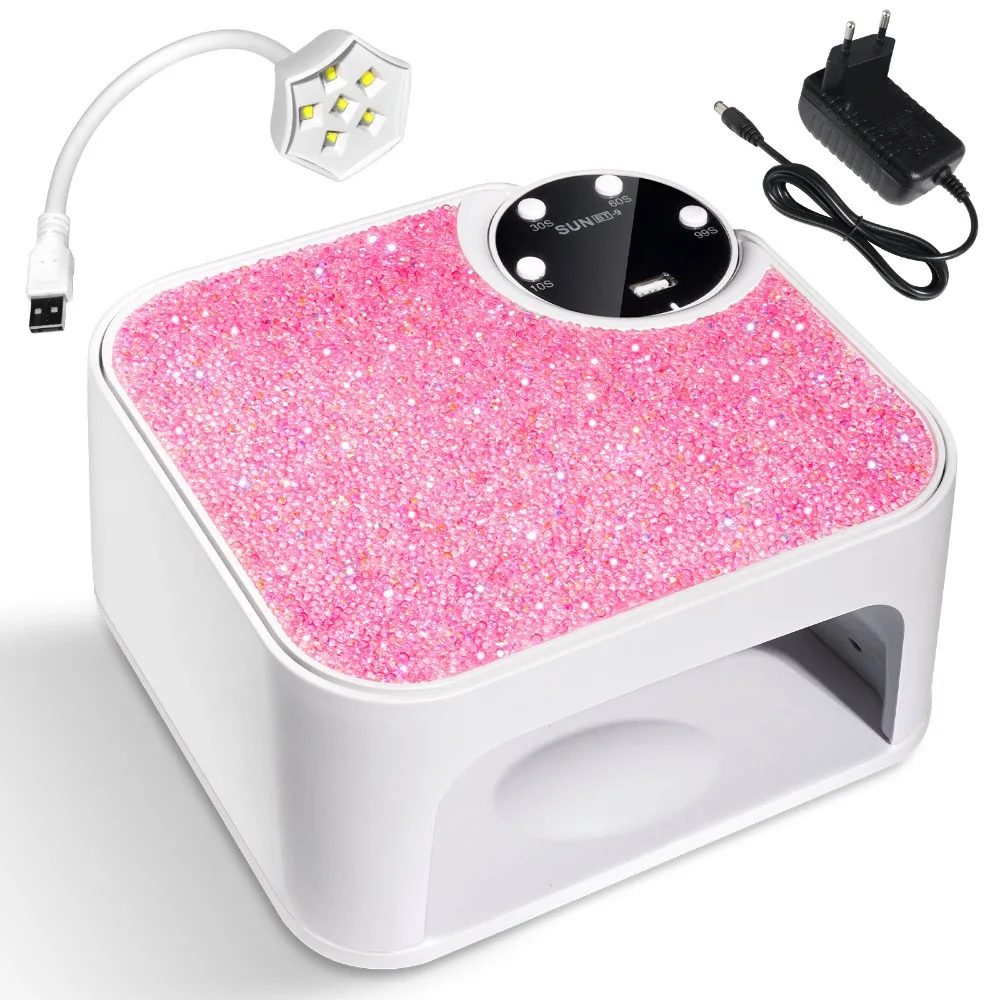 المهنية الأشعة فوق البنفسجية LED مصباح للأظافر هلام آلة مجفف طلاء الأظافر مع 45LED الماس تصميم مسمار المنزل استخدام مانيكير الأشعة فوق البنفسجية الخفيفة