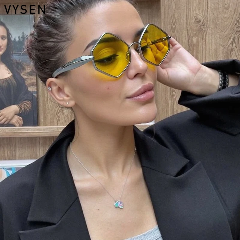 

Steampunk Hexagon Sunglasses Women 2025 Luxury Brand Classic Polygon Metal Frame Sunglass Eyewear Vintage UV400 Outdoor Shades