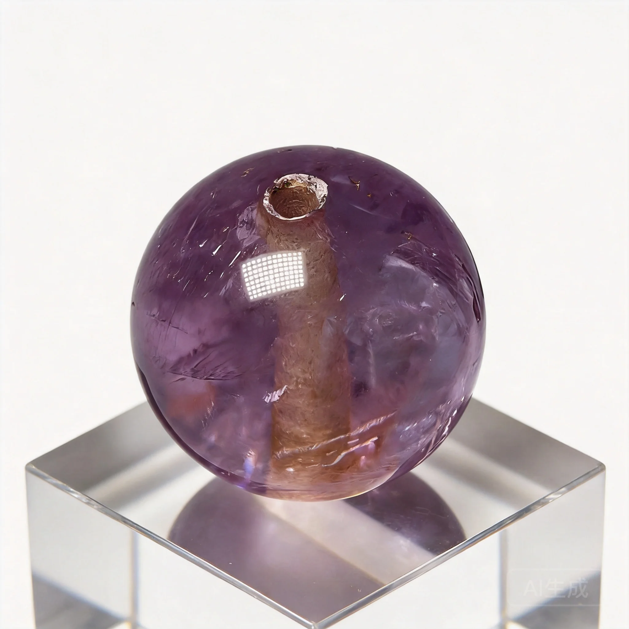 Chinese Style Vintage Natural Amethyst Large Round Bead Feng Shui Lucky Blessing Wealth Attracting Good Luck Spacer Bead For Diy