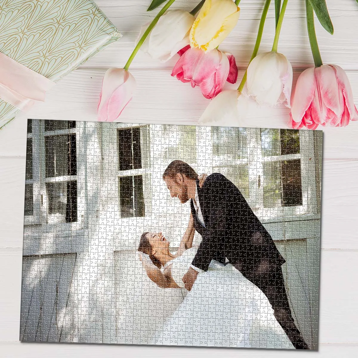 35/150/300/500/1000 قطعة صورة مخصصة ملصق مخصص لتقوم بها بنفسك شخصية صور صورة الألغاز بازل قطع فسيفساء #4