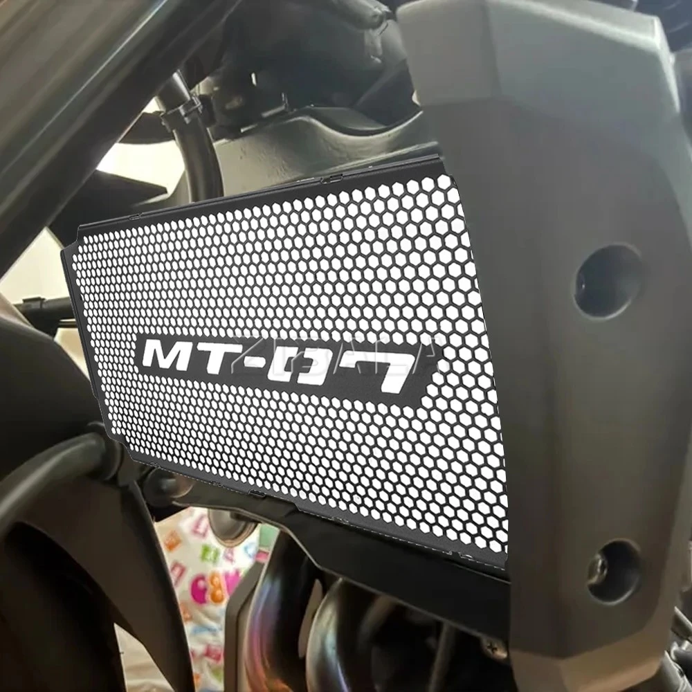 لياماها MT-07 MT07 Y-AMT 2025 2026 2027 MT 07 شبكة المبرد معدات الحماية غطاء الشوايات دراجة نارية حماية الملحقات #2