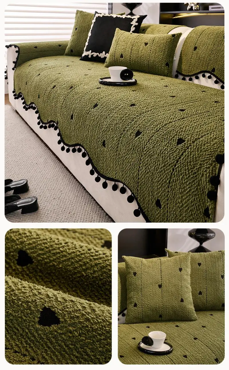 Winter Rot Unregelmäßig Geformte Sofa Kissen Valentinstag Neujahr Hochzeit Dekoration Plüsch Sofa Kissen Anti-Slip Abdeckung Stoff – Detail 10