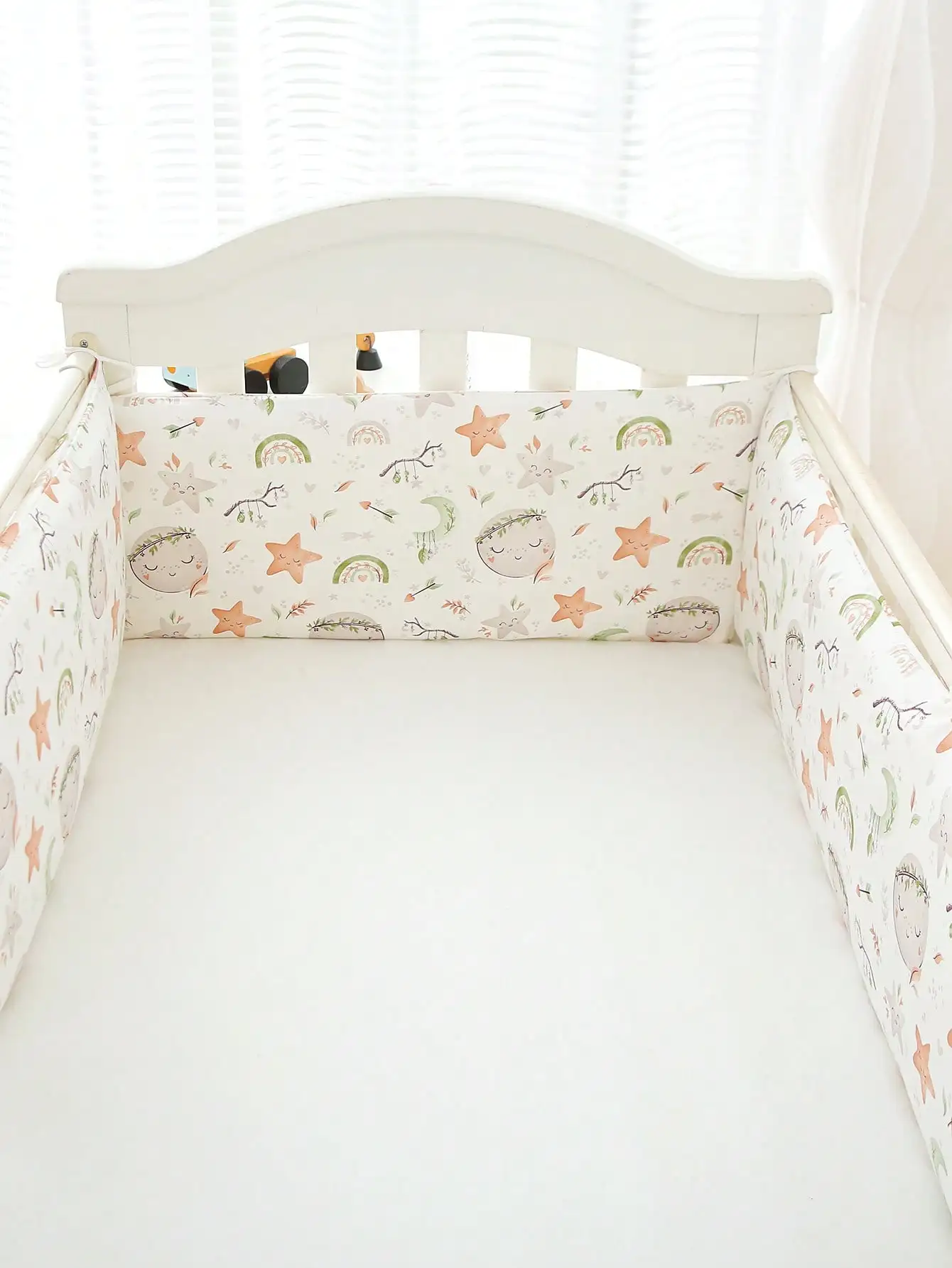 1 шт., защитная направляющая для детской кроватки, мягкая набивка, подкладка для бампера для детской кроватки, мягкий забор для кровати с мультяшным принтом, цельный, длина 120/180/200 см