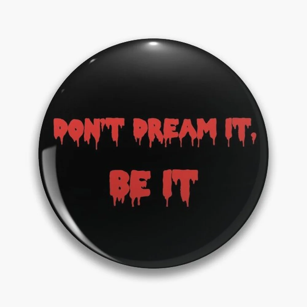 Don't Dream it Be it Rocky Horror Pin Holographic Star Heart Pin Brooches Laminated Button Fashion Accessory