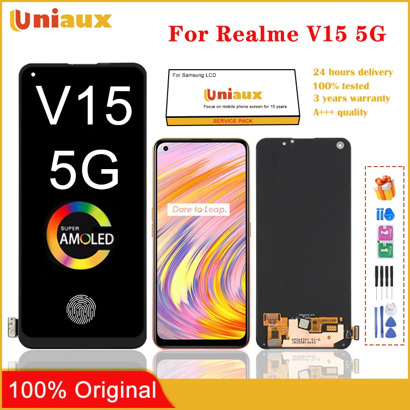 

6.4'' AMOLED For Realme V15 Mobile Phone LCD Screen Display assembly Touch Screen LCD Panel Replacement