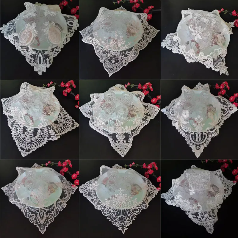 

Europe lace pink Christmas rose flower Embroidery table cloth cover wedding tablecloth kitchen Table decoration and accessories