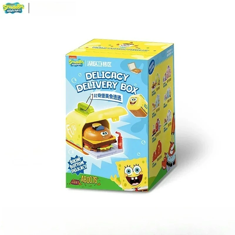 

Bikini Bottom Food Series SpongeBob SquarePants Building Block Kawaii Patrick Star Model Desktop Ornament Children Holiday Gift