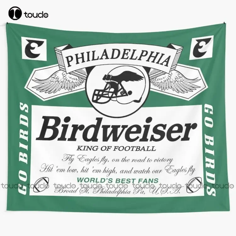 Birdweiser 1 Football Philadelphia Tapestry Tapestry Home Decor Blanket Tapestry Bedroom Bedspread Decoration Wall Covering