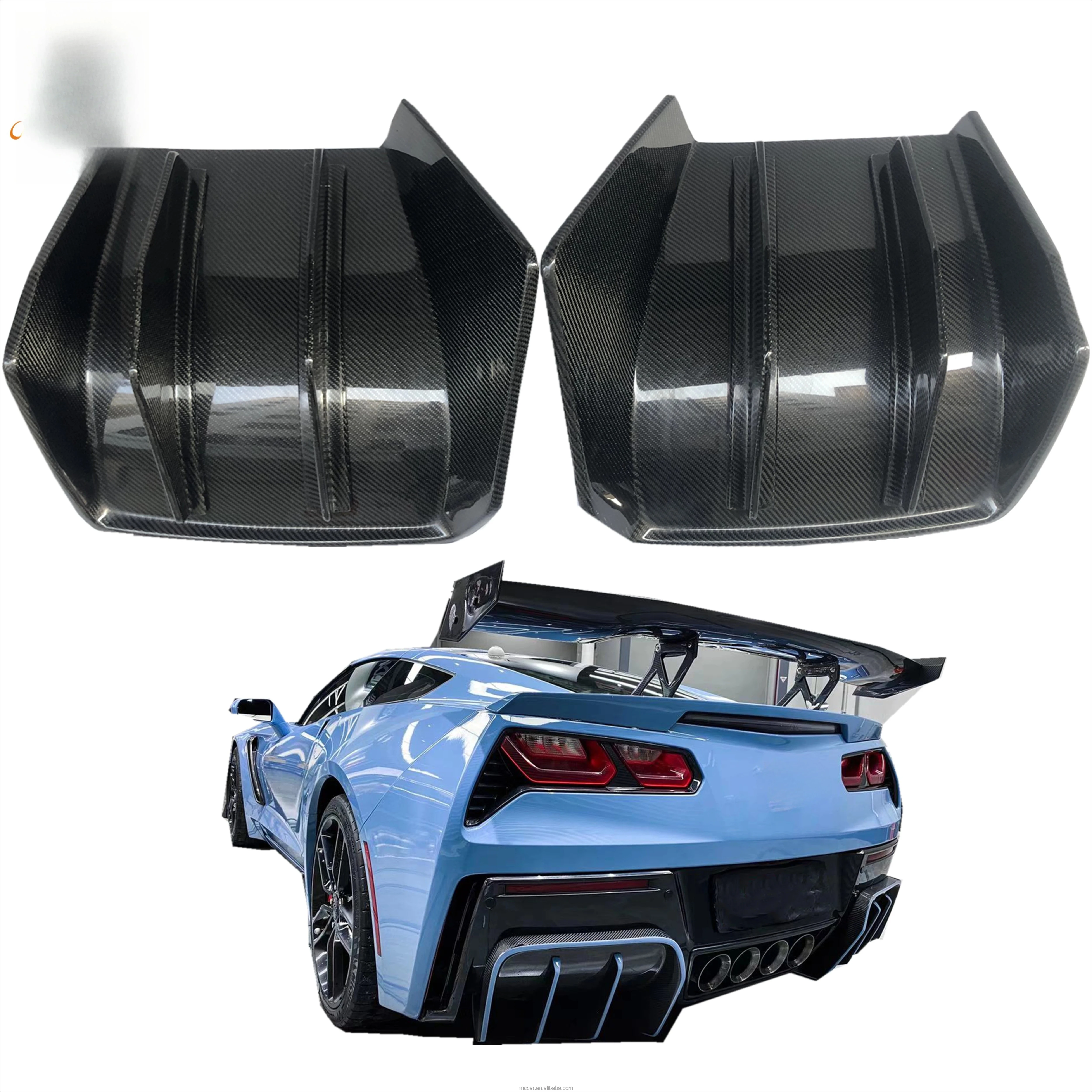 

Z06 Bumper Diffuser Carbon Fiber Rear Diffuser for Chevrolet Corvette C7 Z06