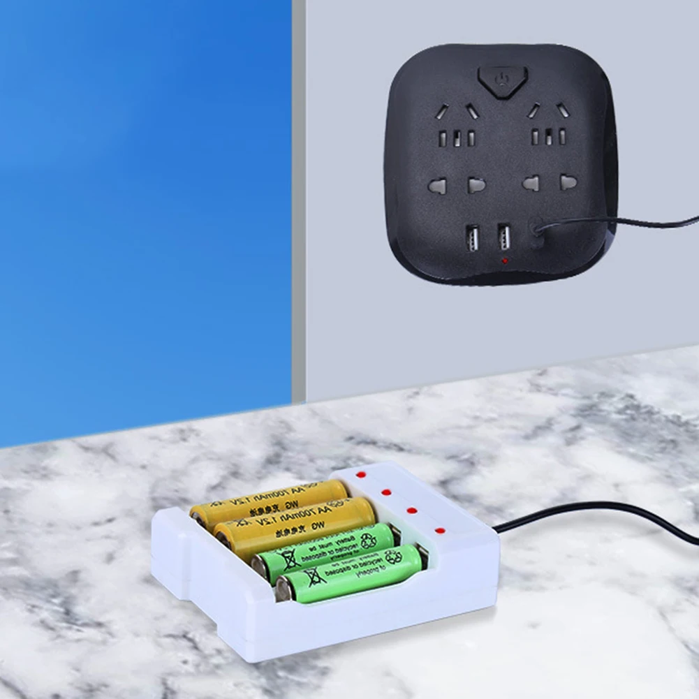 Dynamic USB Charger for AA AAA Rechargeable Batteries Fast Charge Support for Various Types Including NiMH and NiCd