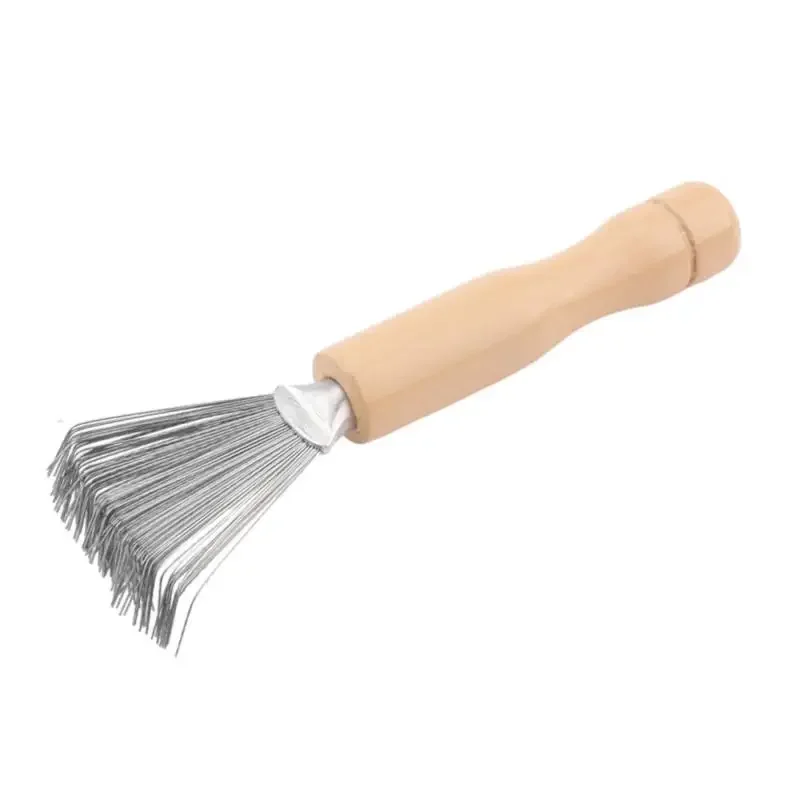 2pcs Wooden Handle Hair Brush Cleaner Set