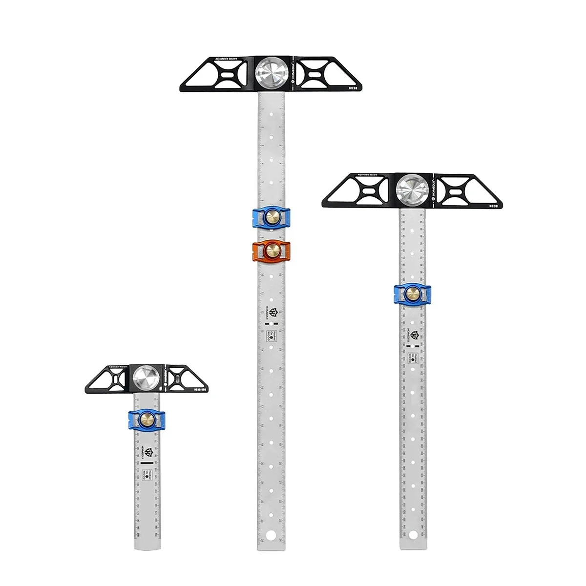 Adjustable High-Precision T-Square Ruler, Woodworking Right-Angle & Angle Marking Ruler