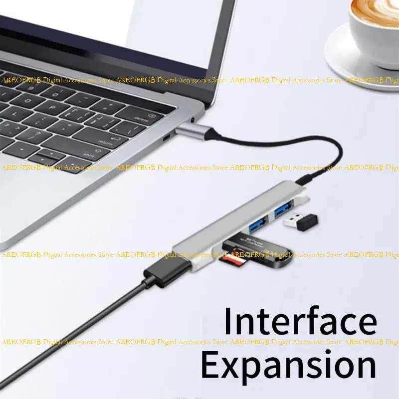 E21E USB C/USB Hub to 4 Port 3xUSB2.0+1xUSB3.0 5Gbps Data Transfer for PC Desktop