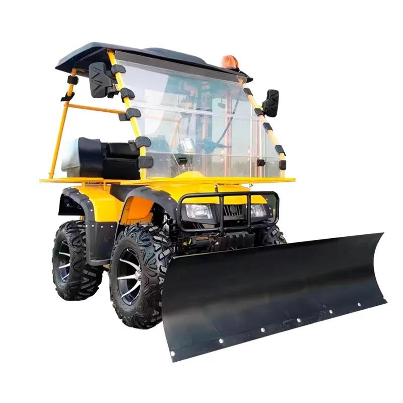 Customized Driving Type Four Wheel Snow Removal Vehicle With 25.2 HP Engine High Efficiency Snow Sweeping For Road Areas
