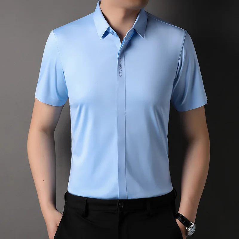 Hot selling seamless long and short sleeved undershirt versatile for professional wear solid color shirt dad's square neck shirt