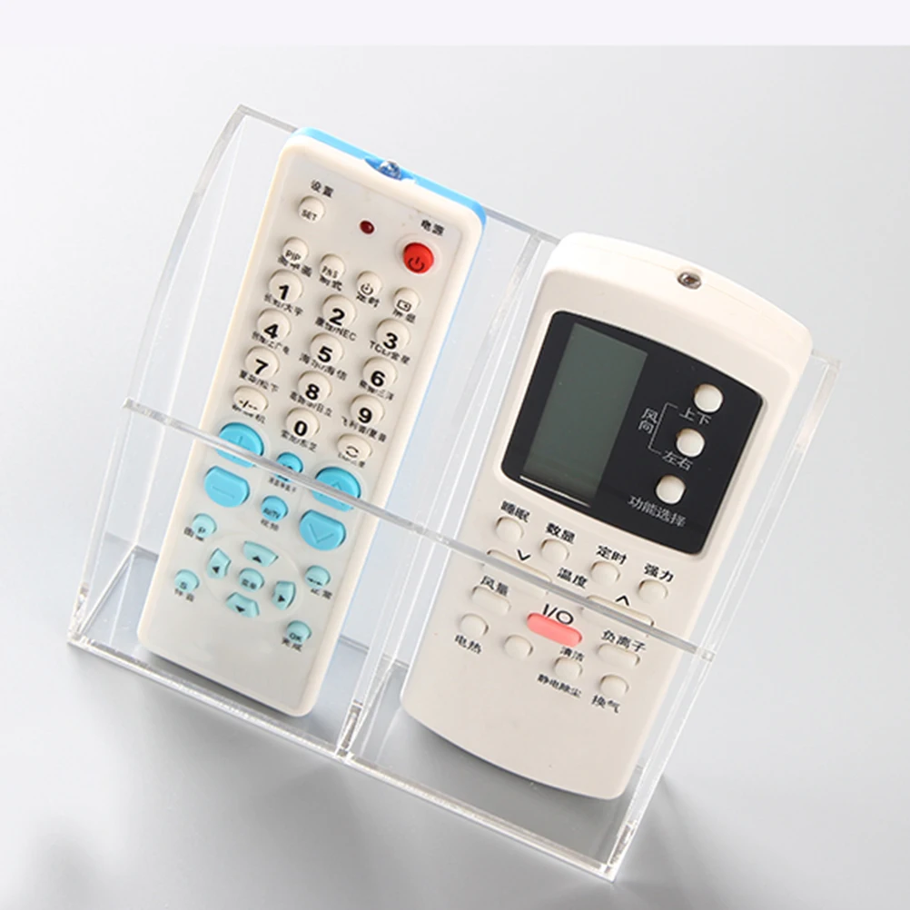 

Remote Control Storage Box Holder Media Organizer Acrylic Waterproof Durable Mounting Screws Adhesive Tape Included For