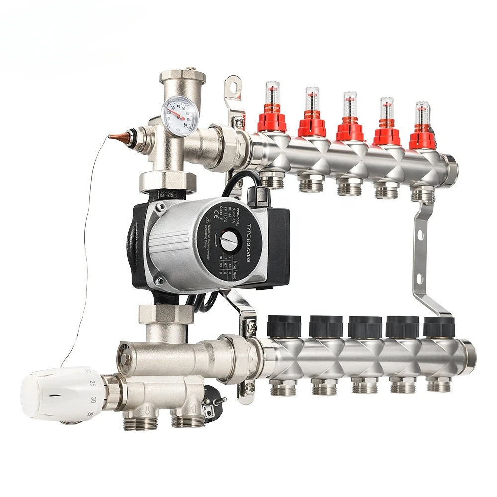 Underfloor Heating Manifold Mixing Valve Pump in Mixture System For Manifolds Underfloor Heating Blending Valve