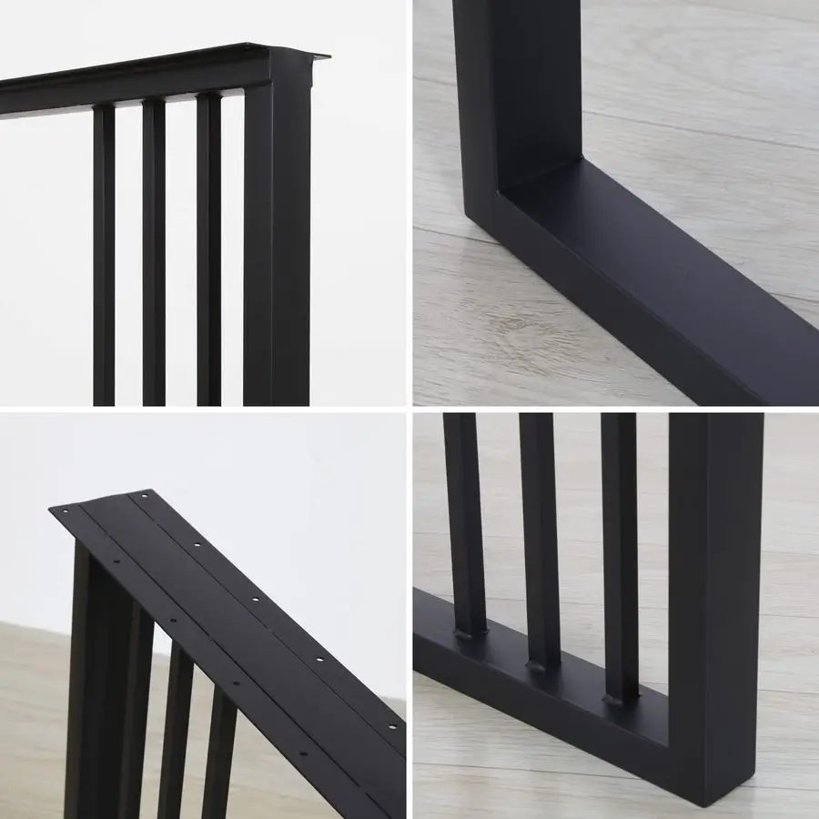 Factory Direct 2026 Metal Table Legs 28Hight 24 Wide Black Heavy Duty Furniture Legs for DIY Computer Table Modern Desk Legs Ind