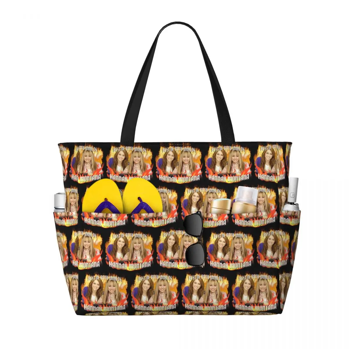 bolsa-tote-de-praia-hannah-montana-collage-bolsa-grande-para-esportes-academia-yoga-bolsa-de-viagem-feminina-bolsa-fitness