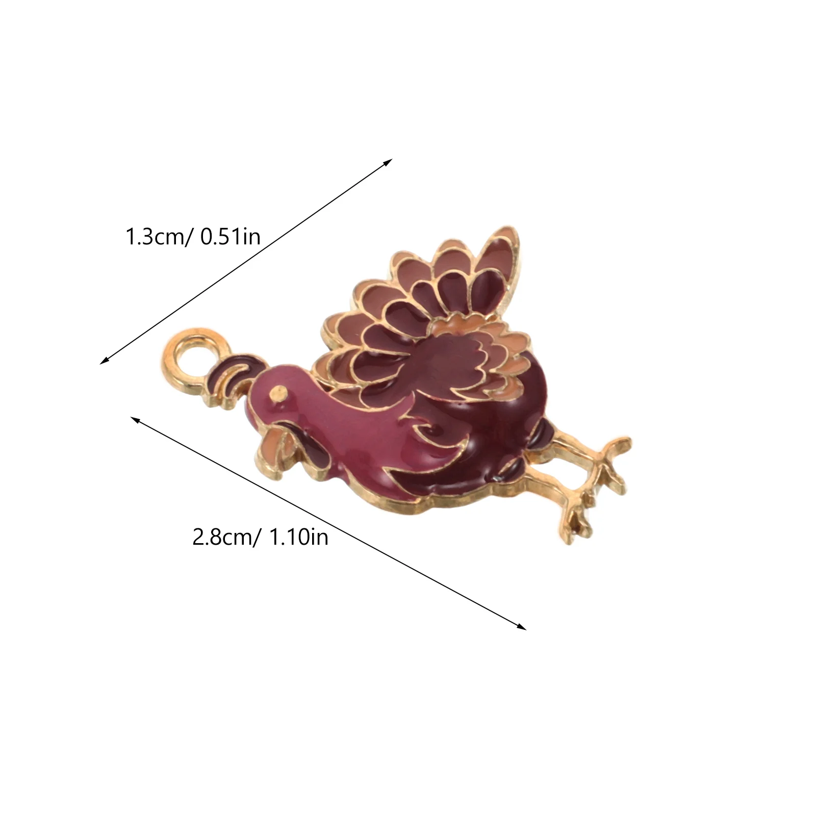 

24pcs Thanksgiving Turkey Charms Alloy Pendants Jewelry Making Diy Fall Ornaments Vibrant Enamel Turkey Pendant Necklace Earring