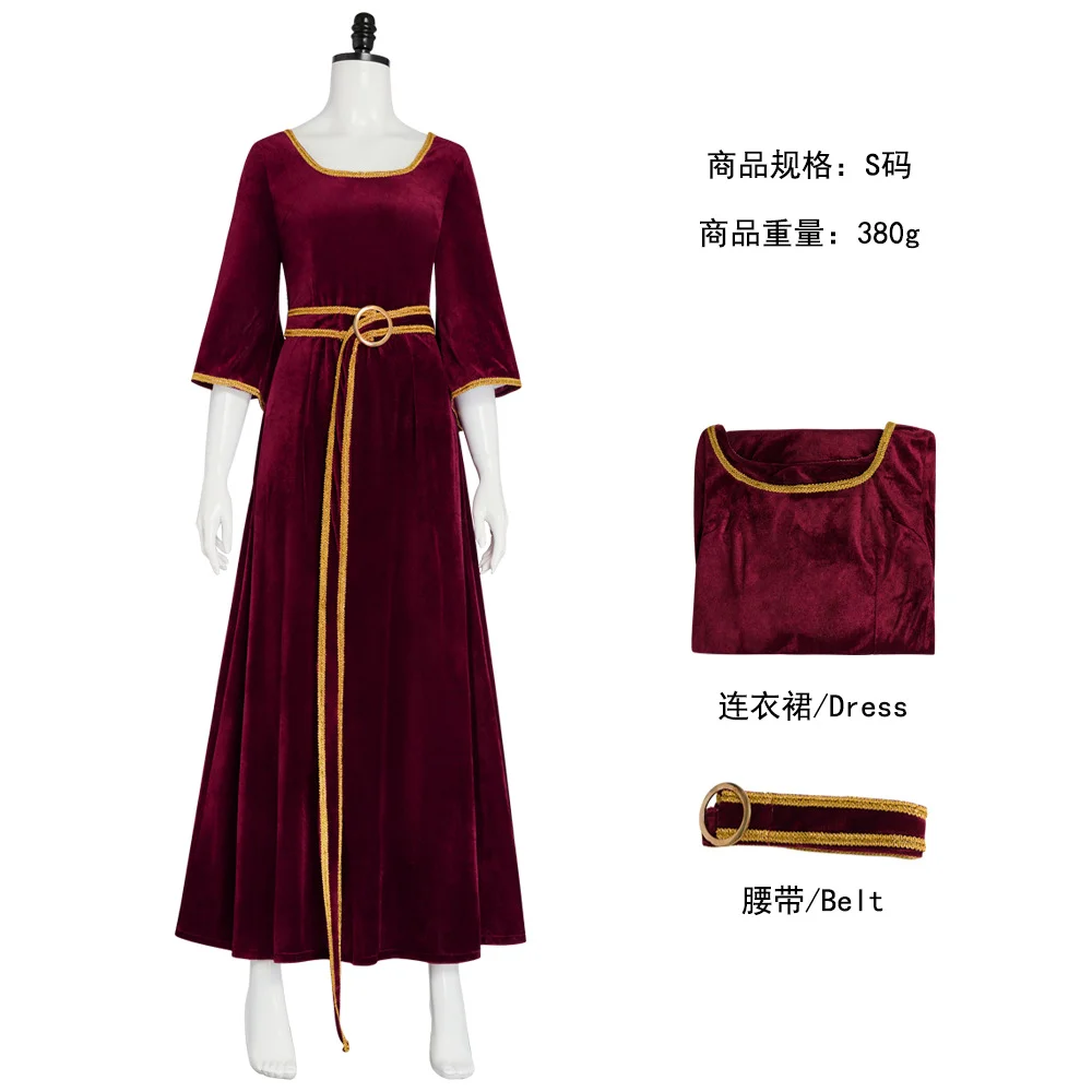 Vestido de madre de la película Gothel, disfraz de Cosplay, traje de Halloween, disfraz de Carnaval para mujeres adultas y niñas
