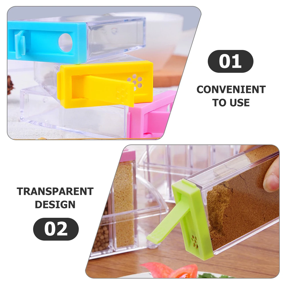 6 Pezzi Bottiglie di Spezie Trasparenti Bocca Spessa e Sottile Contenitori per Condimenti A Tenuta Forniture da Cucina Spolverino per Condimenti