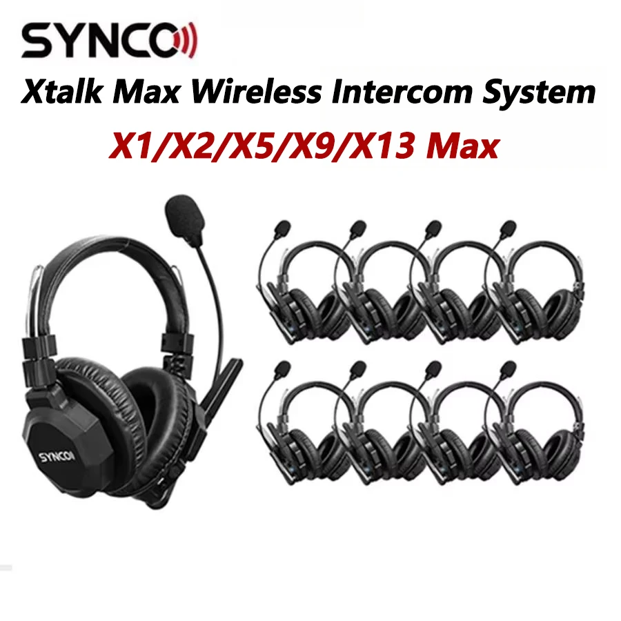 SYNCO Xtalk XMax X2Max X5Max X9Max X13Max Wireless Intercom System 2.4G Communication Headset With Battery Wireless Microphones