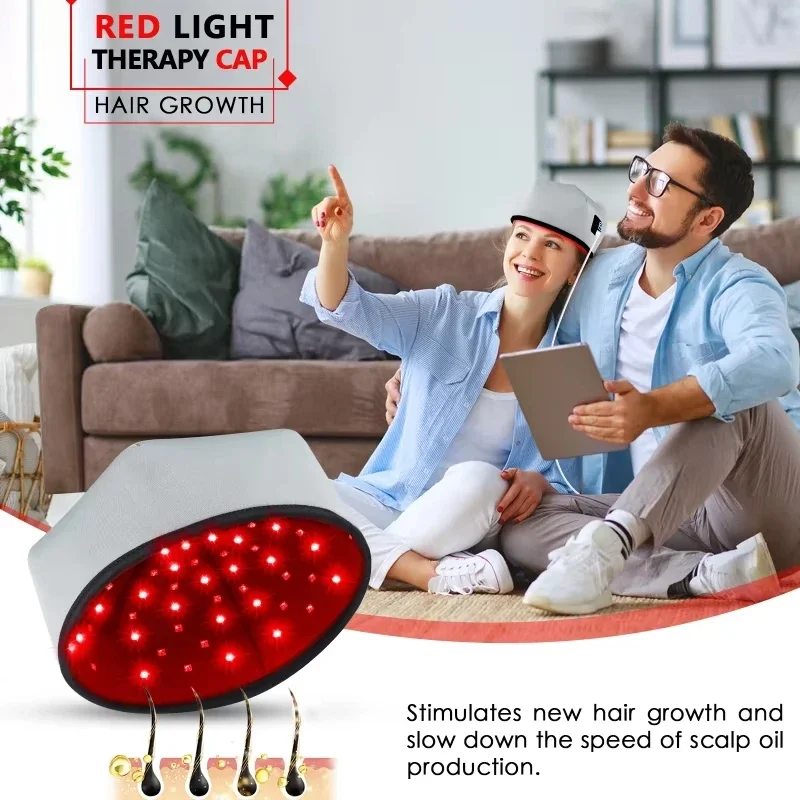 

Red Light Therapy Hat Near Infrared Device LED Treatment Helmet for Hair Growth Cap Prevant Loss Head Relaxation Relief Scalp