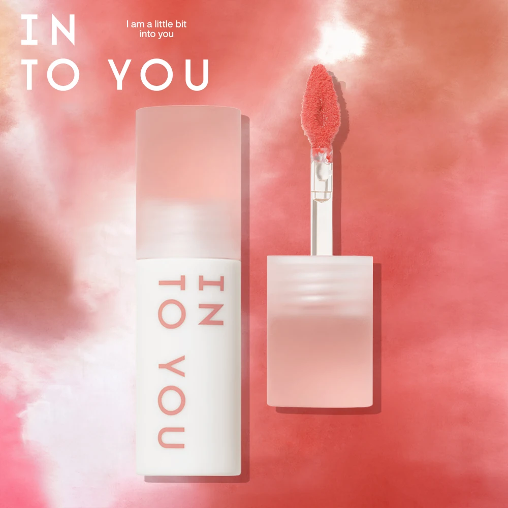 INTO YOU Makeup Women Light Cloud Lip Gloss Muddy Texture Lip Tint Long Lasting Cosmetics Red Lipstick New Product 8 Colors