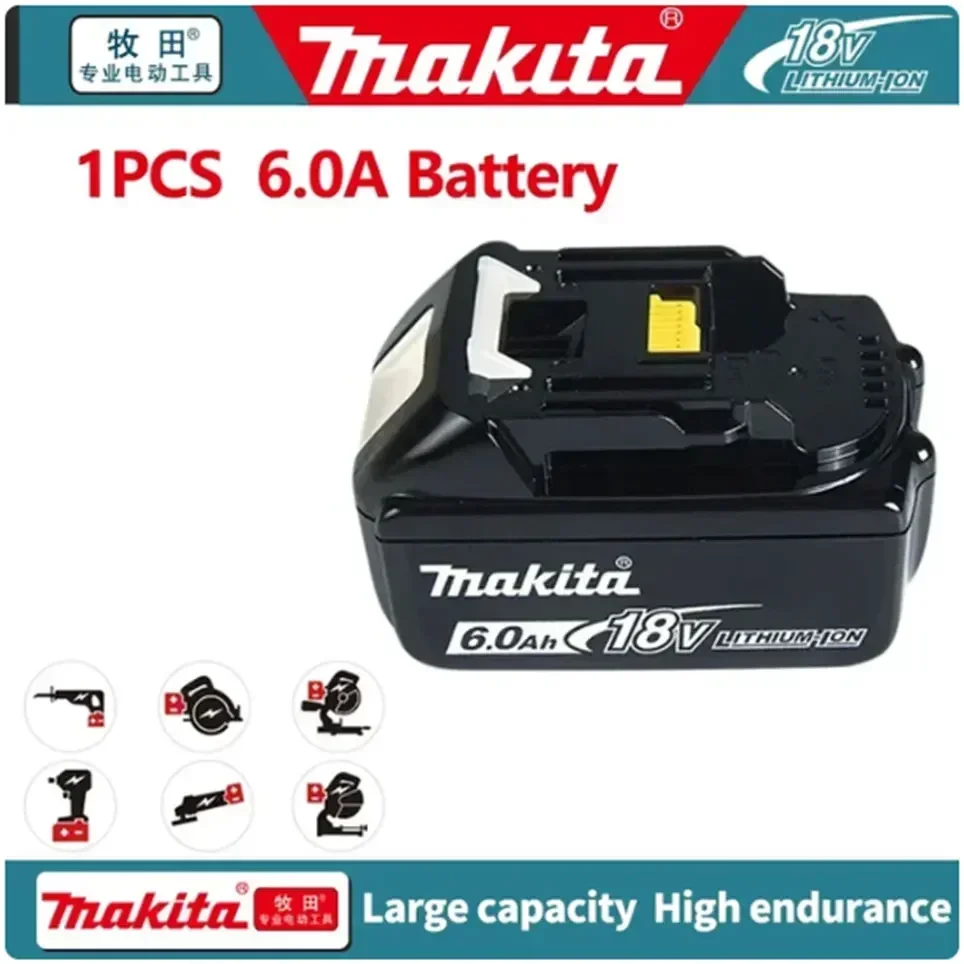 

Makita 100% original 18V 6.0Ah Rechargeable Battery ,For Makita BL1830 BL1830B BL1840 BL1840B BL1850 BL1850B Power Tools Battery