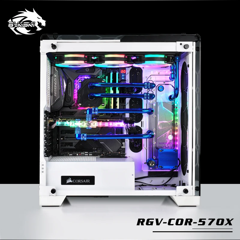 

Bykski Distro Plate Water Cooling Kit for CORSAIR 570X Chassis CPU GPU RGB RGV-COR-570X