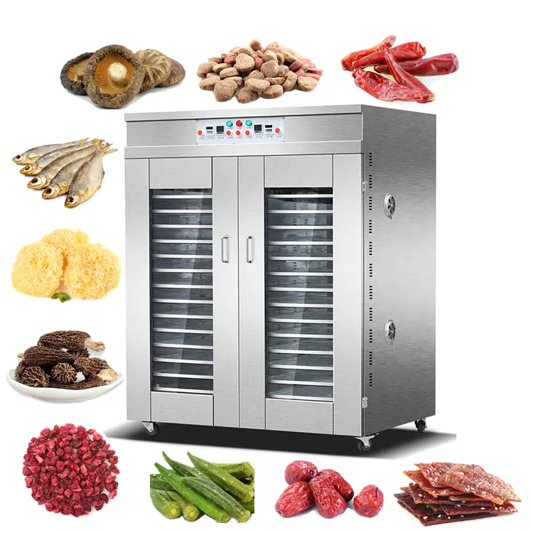 Electric Food Fruit Dehydrator Industrial Tray Dryer Yacon Vegetable Drying Oven Machine with 80 Trays