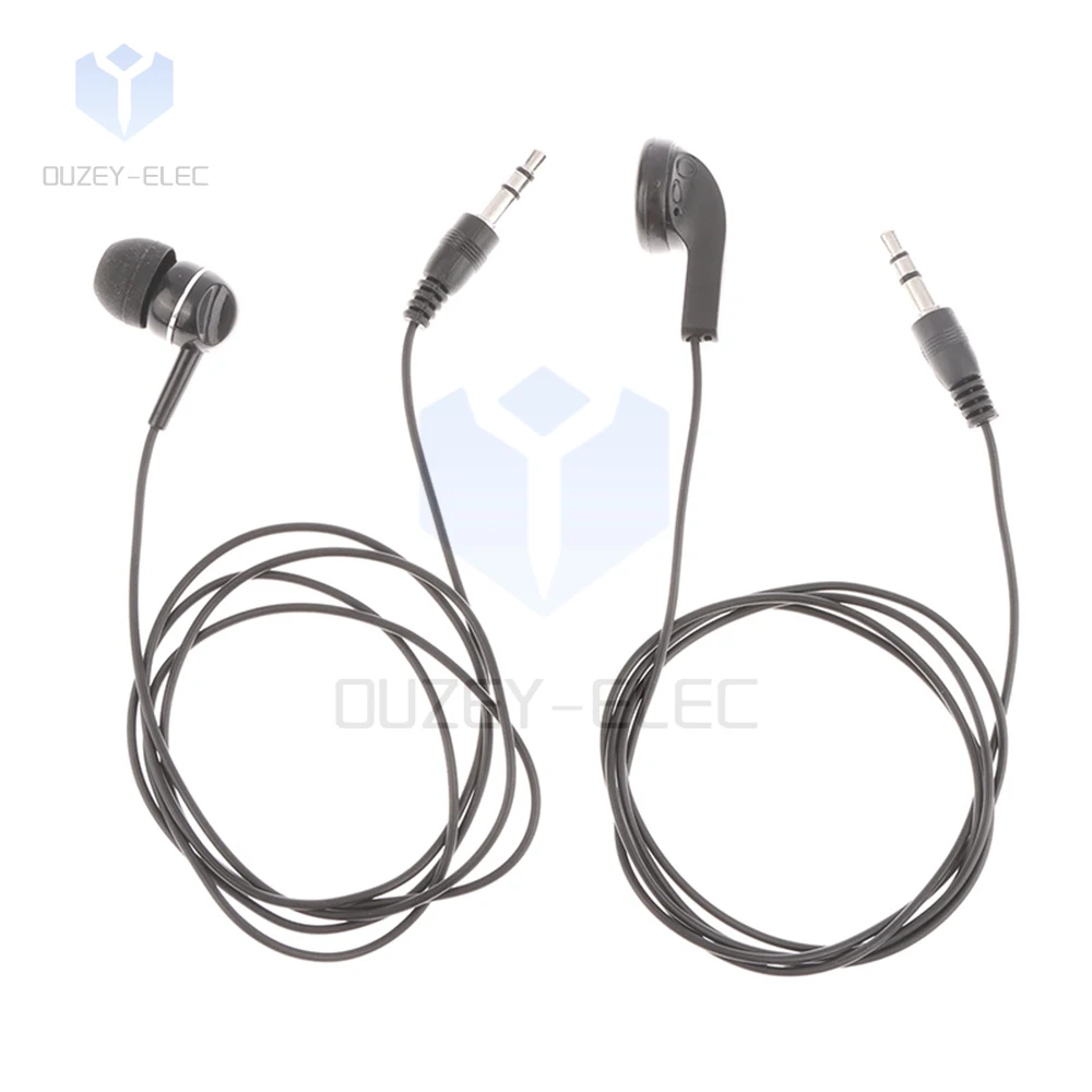 3.5mm Headphone Jack Single Side Earphone Ear Buds for One Ear Stereo to Mono In-Ear Single Earbud Style Headset Reinforced Cord