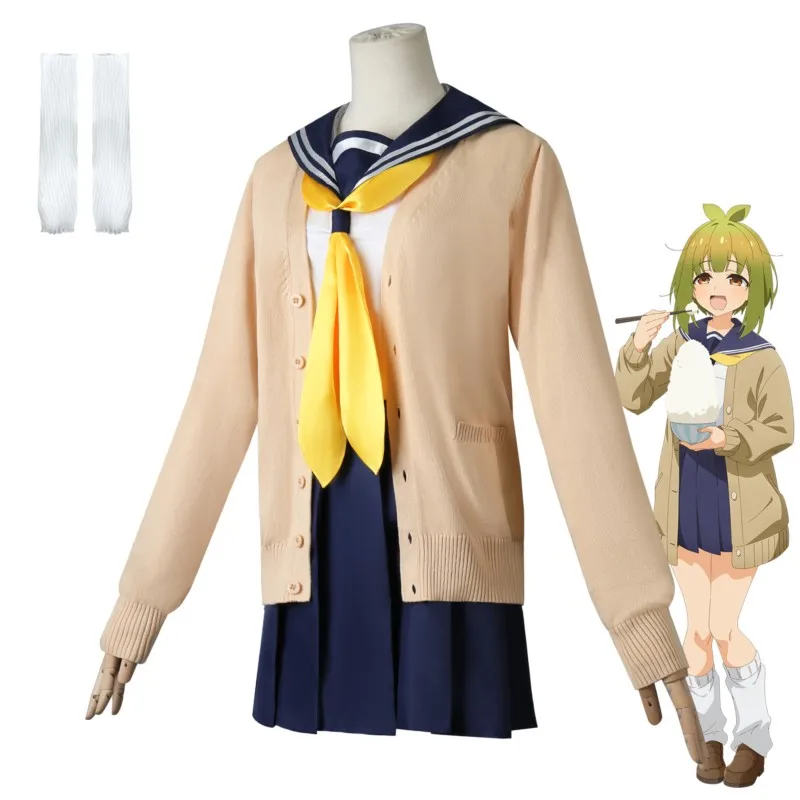 Meme Bashame Cosplay Costume Wig Anime Yuri Shikanoko Nokonoko Shitantan My Deer Friend Nokotan JK Uniform Jacket Halloween