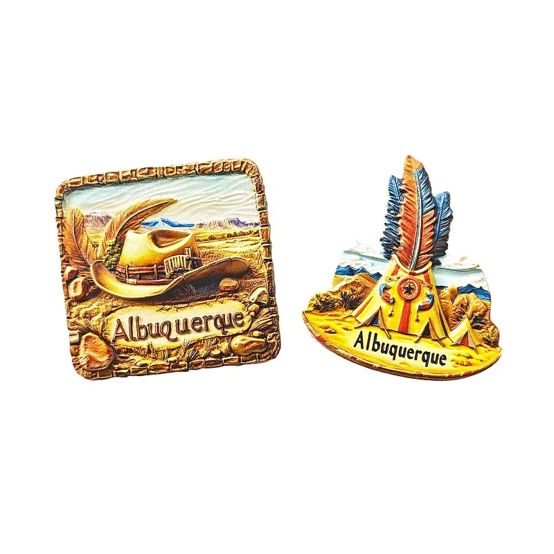 Albuquerque Sand Dunes مغناطيس الثلاجة - ثلاثية الأبعاد نيو مكسيكو تذكارية ديكور المناظر الطبيعية في الصحراء هدية جنوب غرب فريدة مع مغناطيس قوي