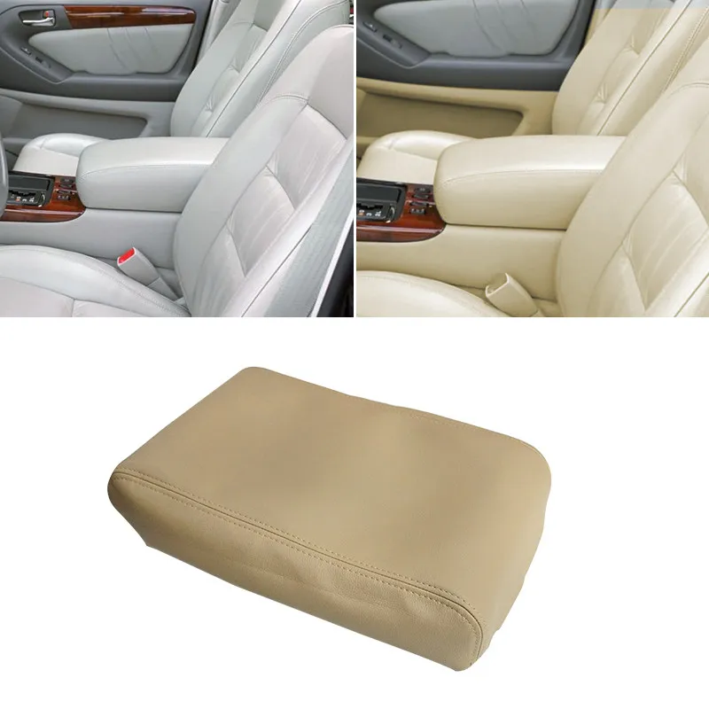 For Lexus GS300 GS400 GS430 1999 2000 2001 2002 2003 2004 Beige Microfiber Leather Car Center Control Armrest Box Cover Trim