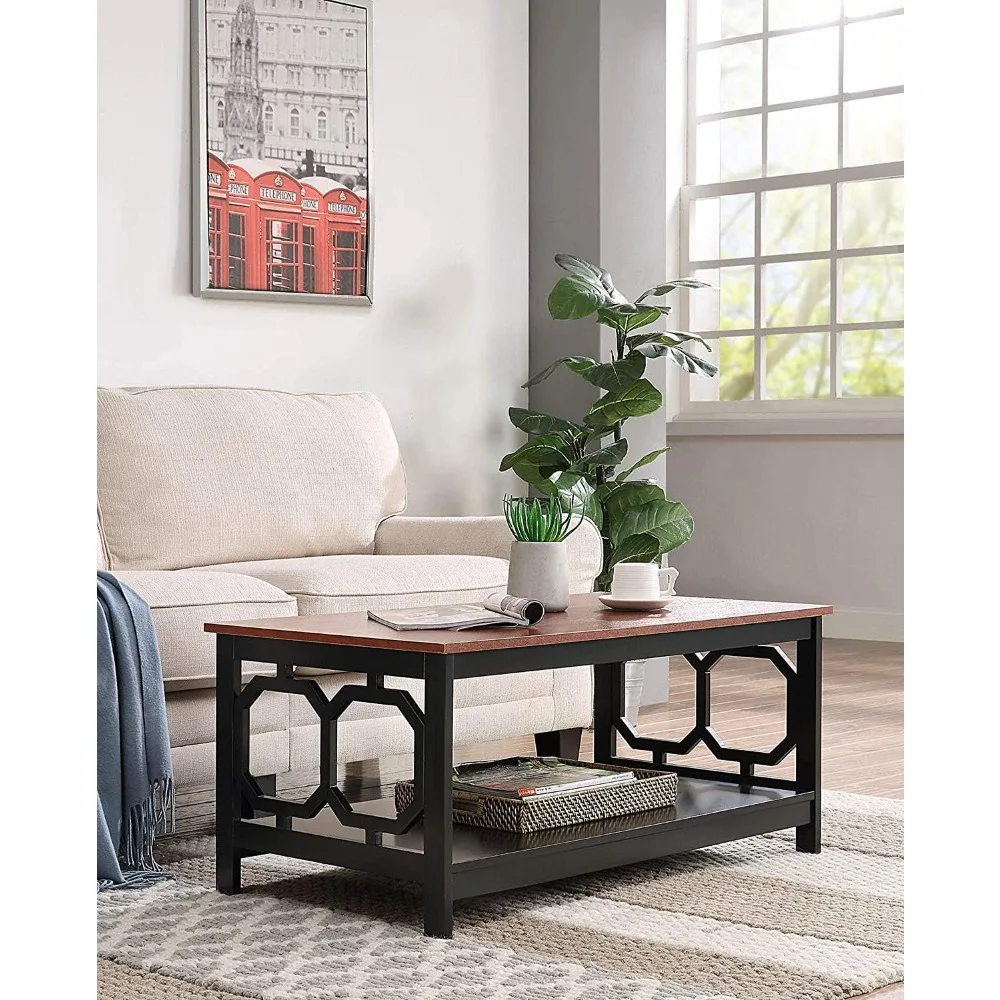 Coffee Table, Cherry Top / Black Frame