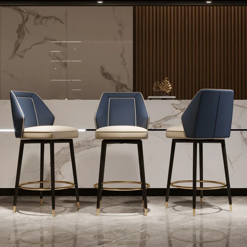 Throne Nordic Luxury Bar Chair Design Office High Bar Chair Dining Minimalist Salon Computer Soft Barstuhl Home Furniture