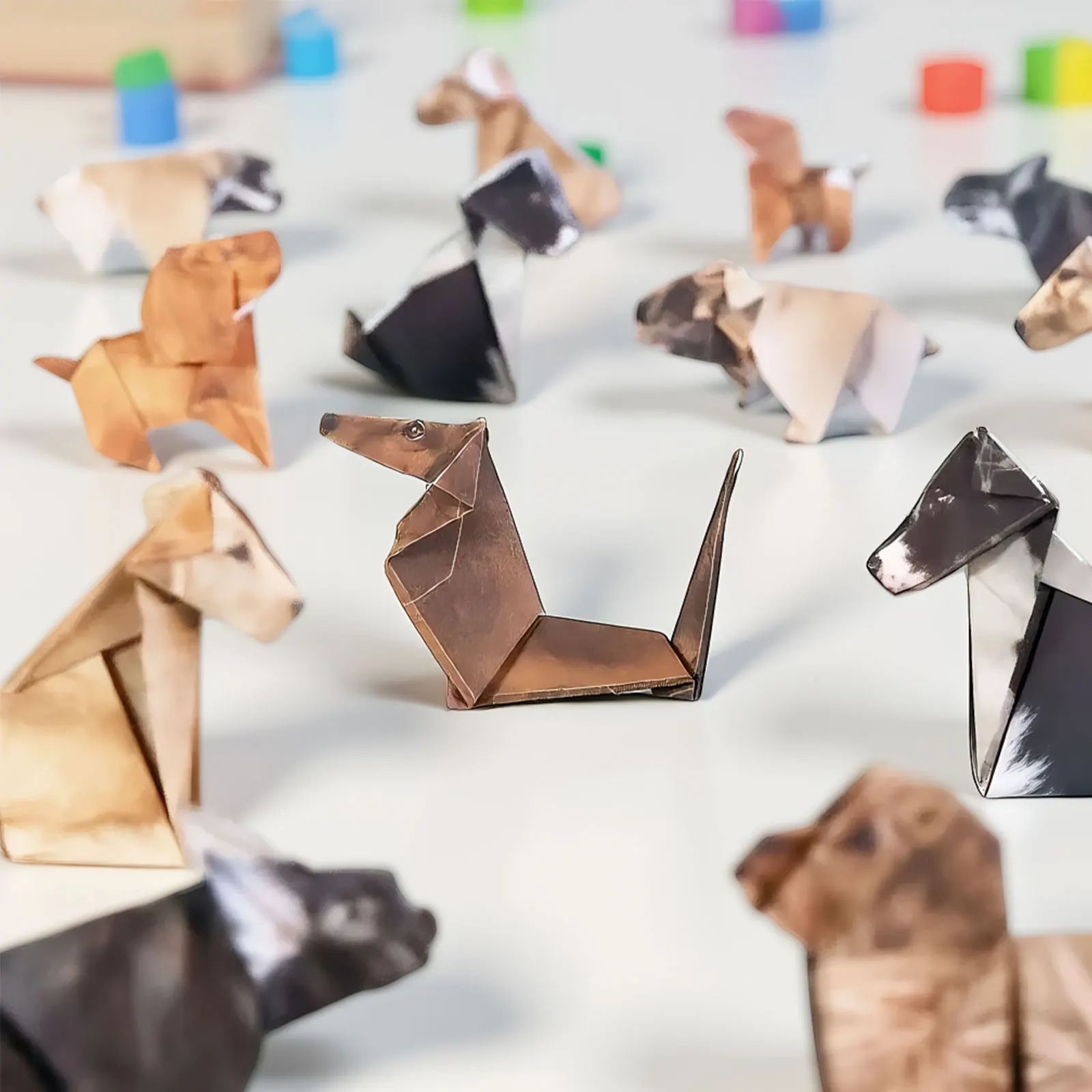 Kit d'origami en papier pour bricolage, Kit d'artisanat de papier Origami 3D fait à la main pour débutant, décoration de maison faite à la main, cadeau