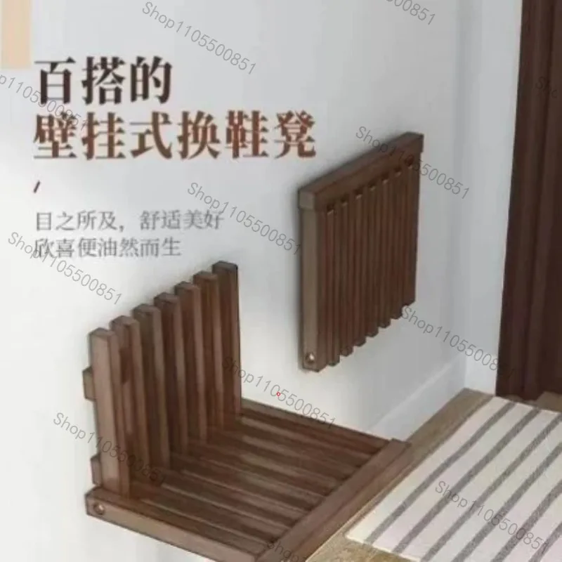 Bedside table foldable wall-mounted creative bedside frame, bedroom can be put away space-saving ultra-narrow bedside table