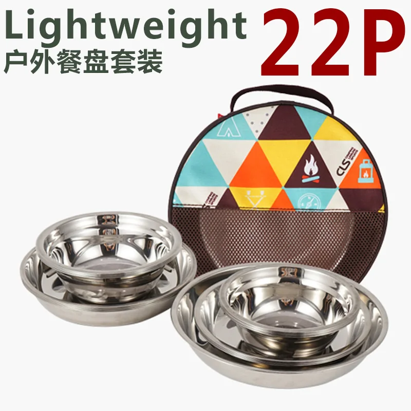 Camping Cutlery Camping Bowl Chopsticks Bowl Dishes Portable Set Travel Kitchenware Cookware Outdoor Gear Supplies