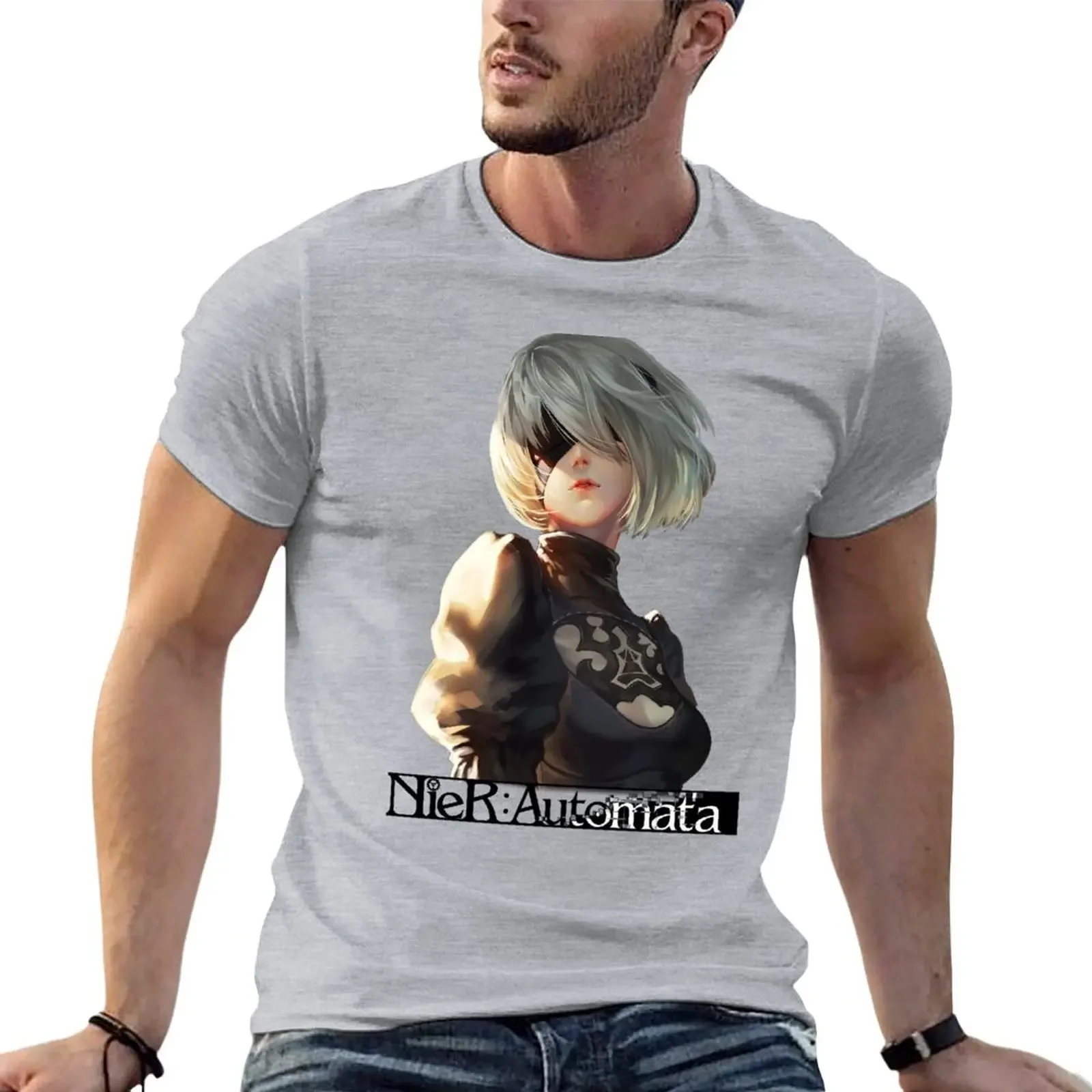 

2B NieR: Automata T-shirt Blouse plus size tops quick drying t shirts men