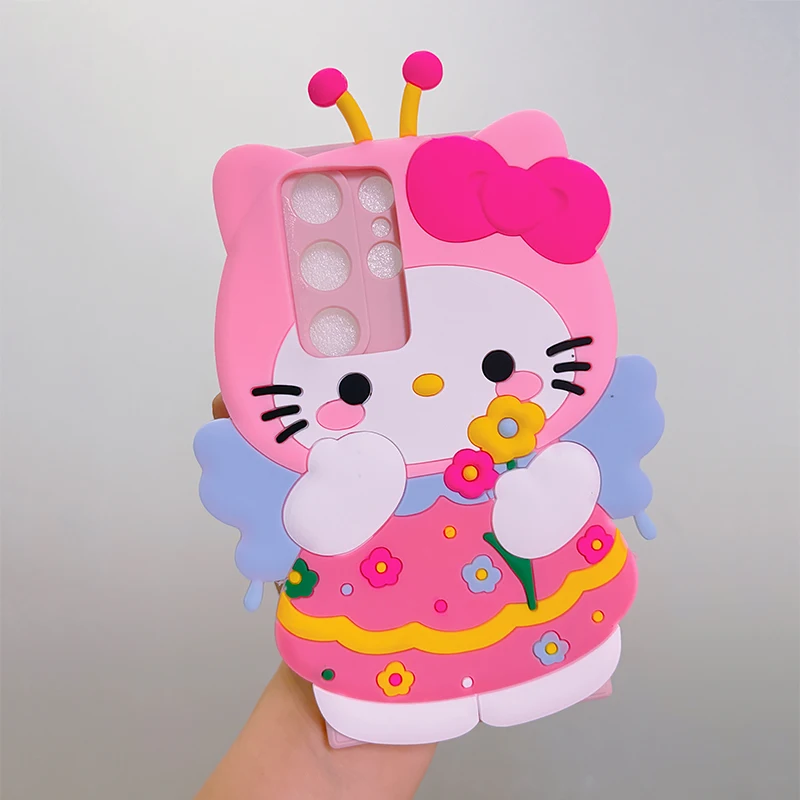 Różowe etui na telefon Hello Kitty do Redmi Note 12 10 13 11 9 8 7 11S 9S 10S 9C 10C 9T Xiaomi Mi 11 Lite Poco X3 X5 Pro Tpu Cover